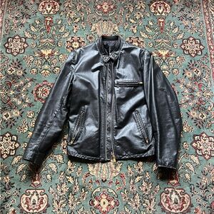 Mario Delfino Black Leather Jacket
